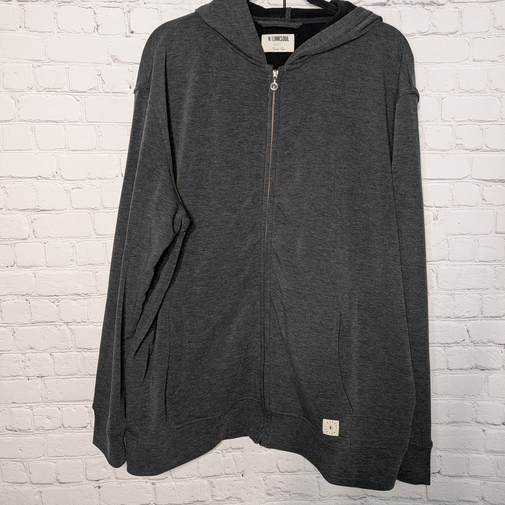 Linksoul Gray Zip Up Sweatshirts